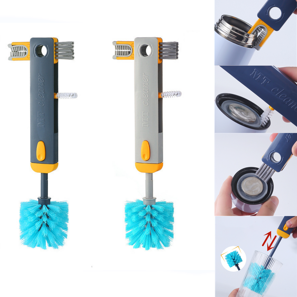 4-in-1 bottle and cup cleaning brush for cleaning lids, grooves, corners, and hard-to-reach areas