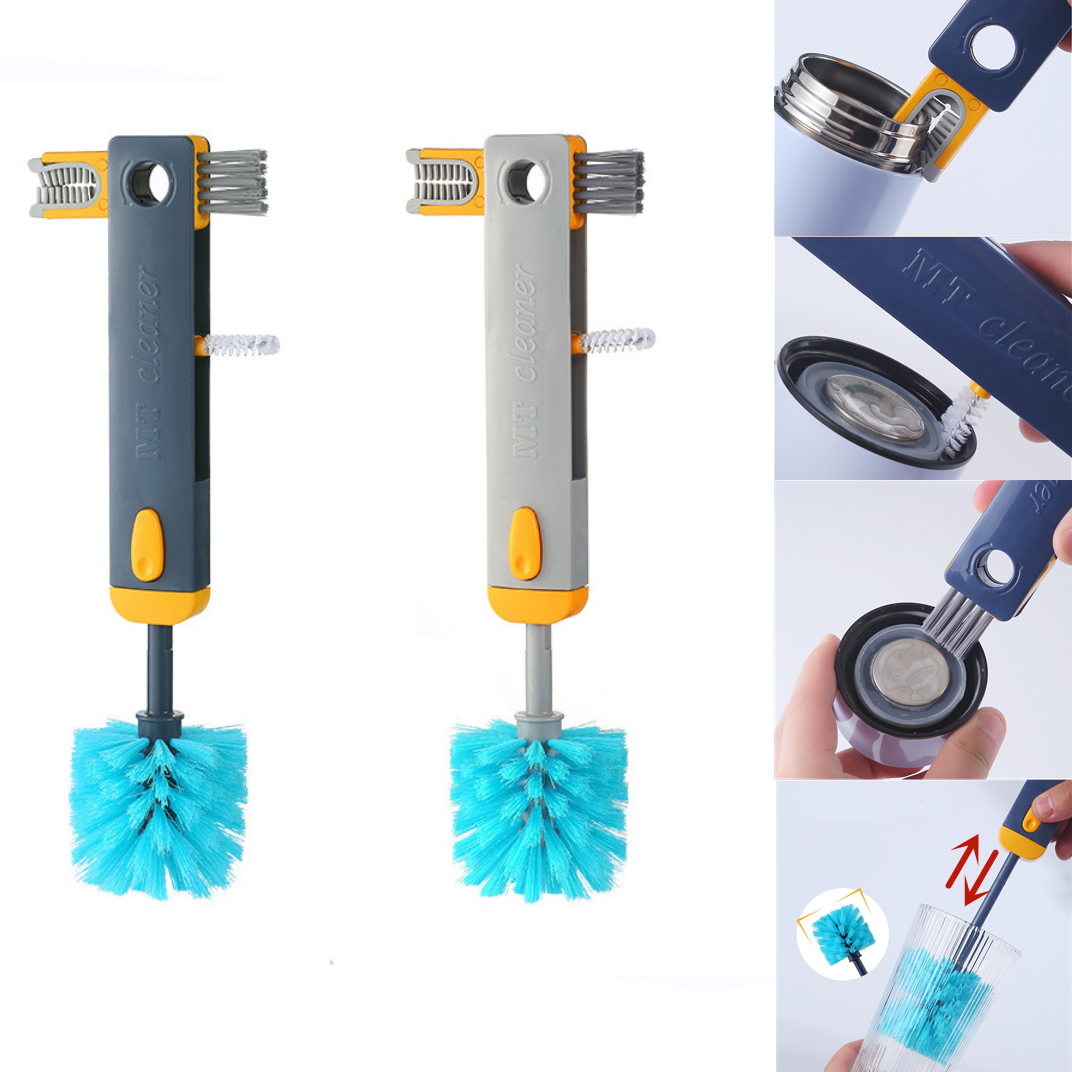 4-in-1 bottle and cup cleaning brush for cleaning lids, grooves, corners, and hard-to-reach areas