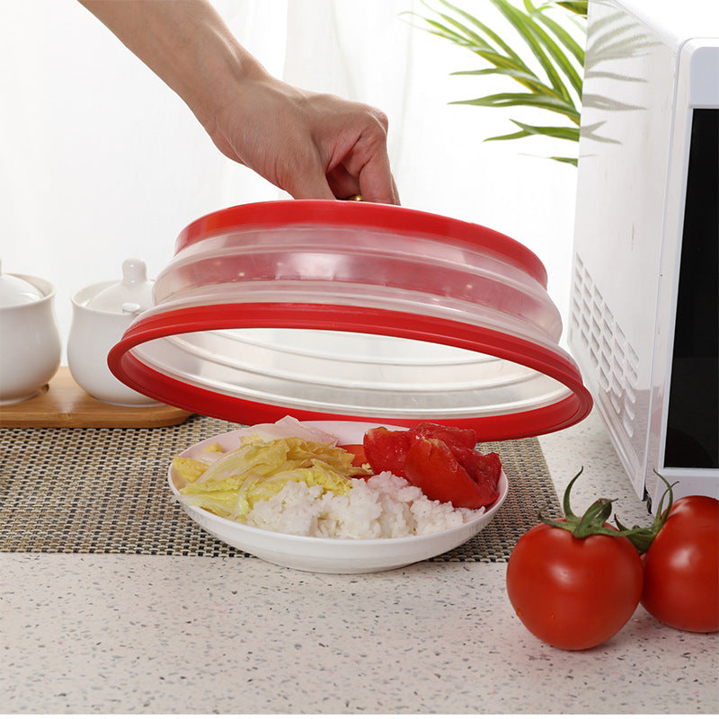 Kanevo Microwave Splash Cover helping prevent food splatters