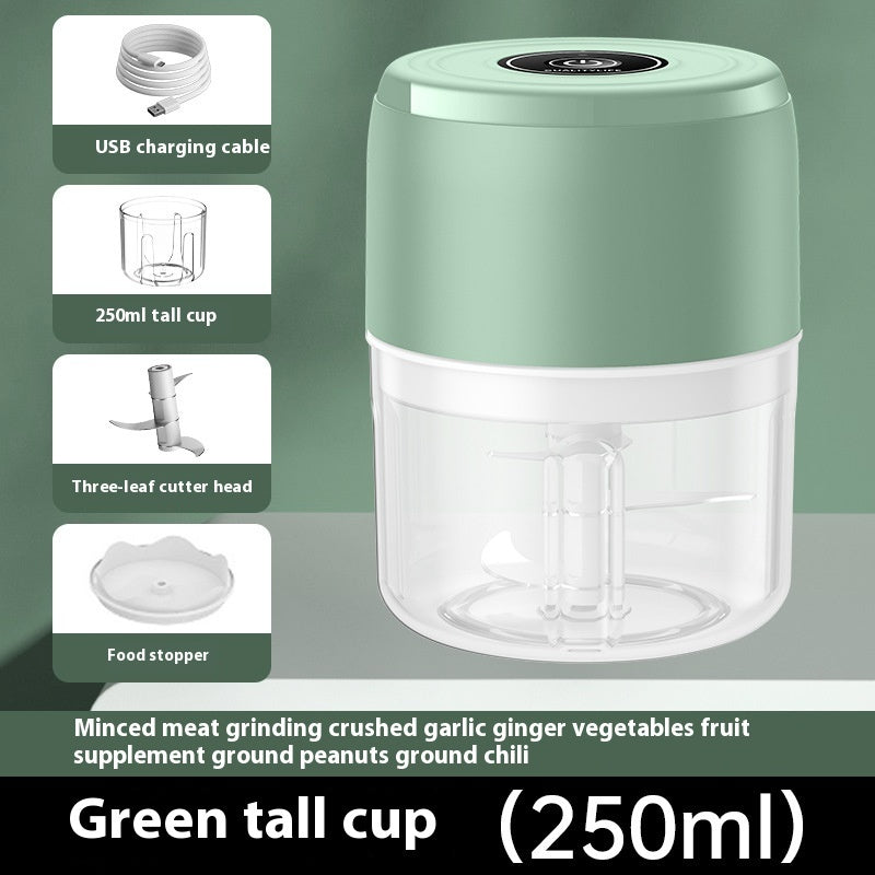 Kanevo Mini Electric Garlic Chopper with green 250ml tall cup