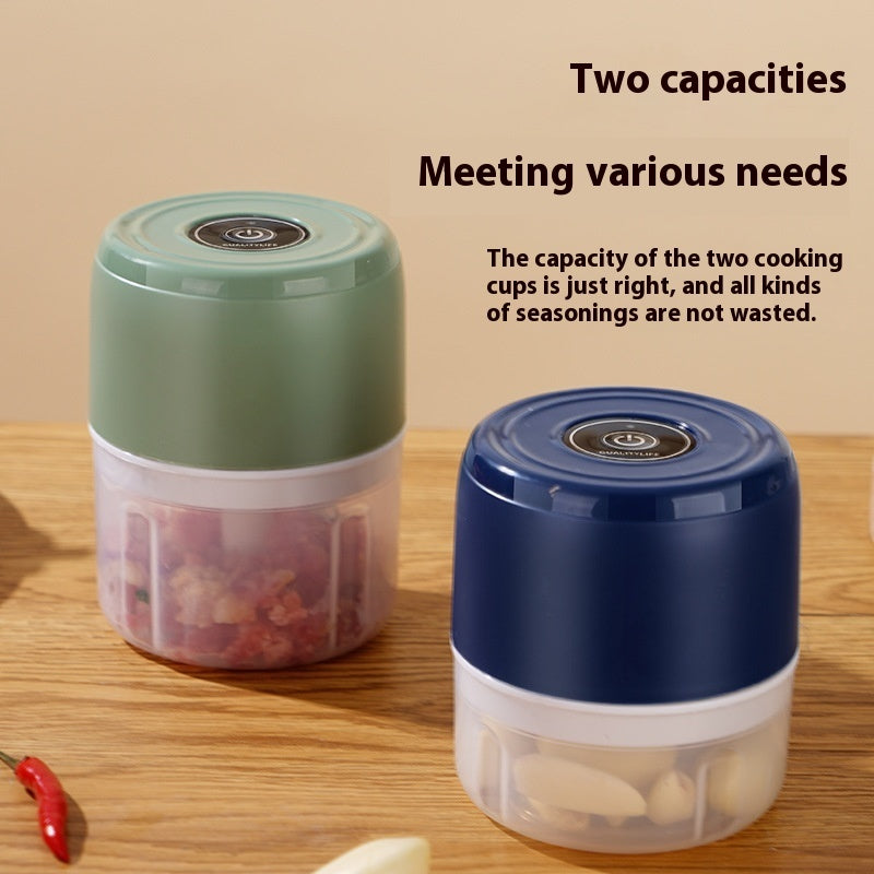 Kanevo Mini Electric Garlic Chopper with 100ml and 250ml capacities